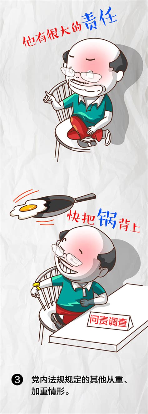 中纪委漫画详解：干部有这六种情形将减轻或加重问责中国国情中国网