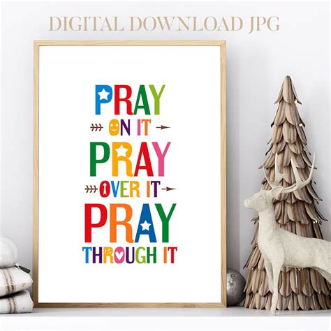 Bible Quote Sign Poster Printable Wall Art For Sunday School Etsy