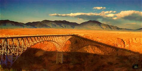 Rio Grande Gorge Bridge Heading to Taos Painting by Douglas MooreZart - Pixels