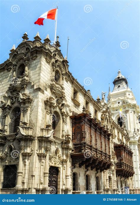 Archbishop S Palace Of Lima Peru Editorial Photo Image Of Catholic