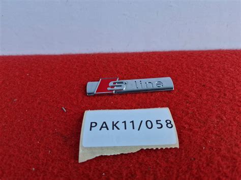 ZNACZEK LOGO EMBLEMAT NAPIS S LINE AUDI TT A3 A4 8N 8N0853601A PAK11