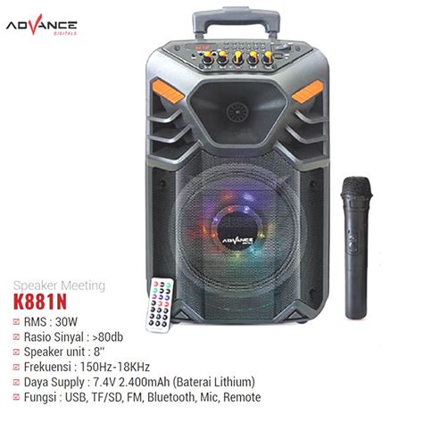 Jual Speaker Advance K881 N Meeting Bluetooth Portable Plus Mic