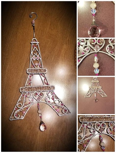 Wirewrapped Beaded Eiffel Tower Suncatcher Beads And Wire Wire Art