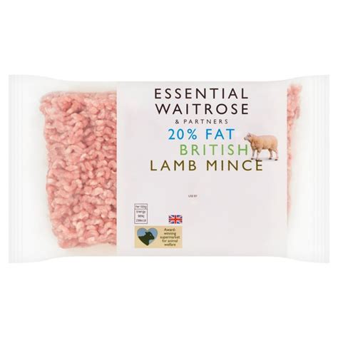 Essential Waitrose New Zealand Lamb Mince Typically 20 Fat Ocado