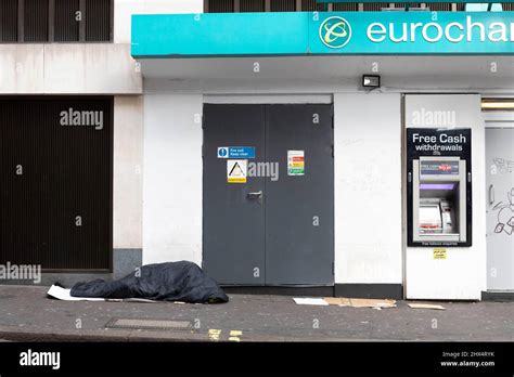 A Homeless Rough Sleeper Seen In Leicester Square On 7th March 2022