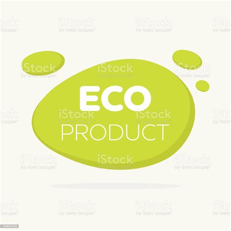 Eco Icon Label Organic Tags Natural Product Element Flat Stamp Natural