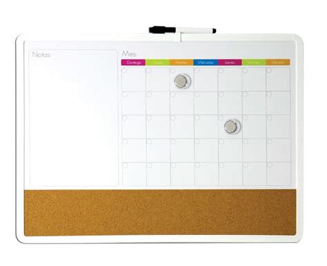 Pizarra Blanca Magnetica Planner 43X58Cm C Corcho Piz105 Olami