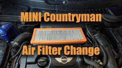 Engine Air Filter Replacement On A MINI Countryman YouTube