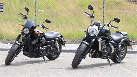 Test Kawasaki Vulcan S Vs Harley Davidson 750 Street YouTube