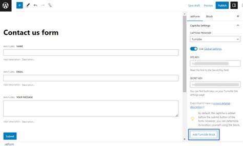 How To Add Turnstile Captcha To Form Jetformbuilder Crocoblock