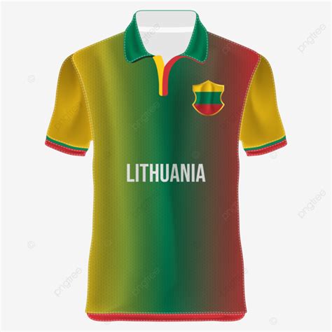 Camiseta De Lituania Vector PNG Textura Ondeante De La Bandera De