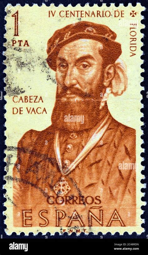 Spain Circa A Stamp Printed In Spain Shows Explorer Cabeza De