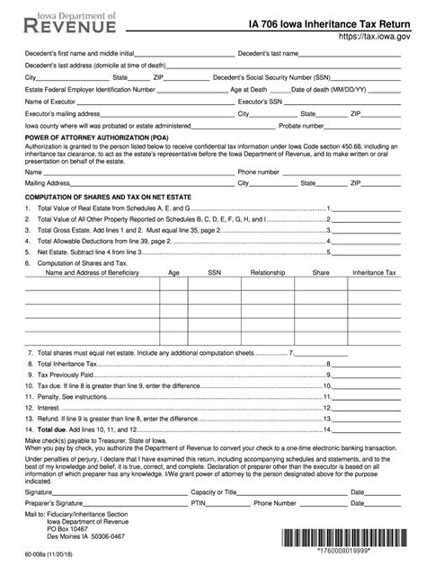 2018 Form IA DoR 706 Fill Online Printable Fillable Blank PdfFiller