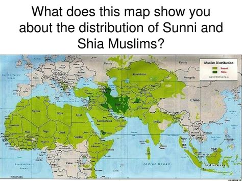 Shia And Sunni Population In World Map - Map