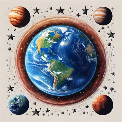 Earth Drawing Inspiration Premium Ai Generated Image