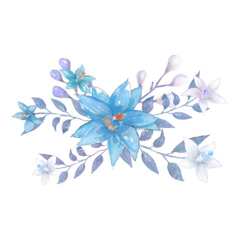 Hand Painted Floral PNG Picture Blue Hand Painted Floral Patterns