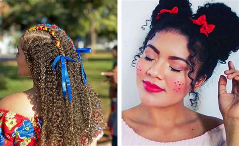 Penteado para Festa Junina Cabelo Liso Cacheado Trança e Any tips