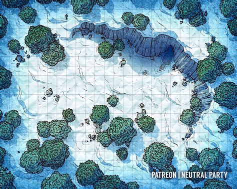 [OC][Art] Snowy Clearing Battlemap : r/DnD