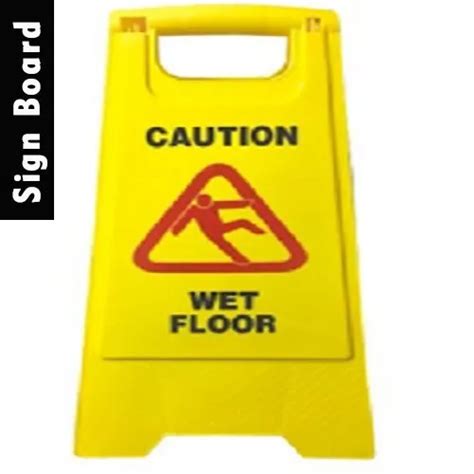 Wet Floor Sign Board Shape Triangle Toppcare Hygiene Delhi Delhi