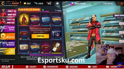 Cara Mendapatkan Bundle Skin Shinobi Ff Di Wheel Free Fire Esportsku