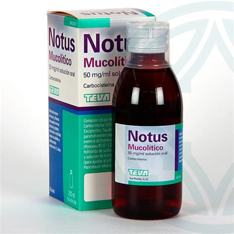 Notus Mucol Tico Mg Ml Soluci N Oral Ml Carbociste Na