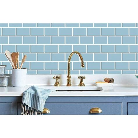 Soft Blue Backsplash