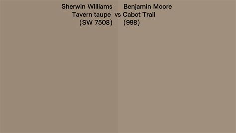 Sherwin Williams Tavern Taupe Sw 7508 Vs Benjamin Moore Cabot Trail