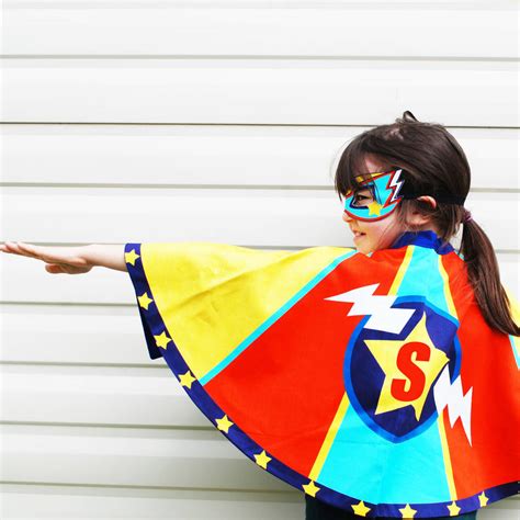 Personalised Superhero Cape And Mask Set By Wild Things Funky Little