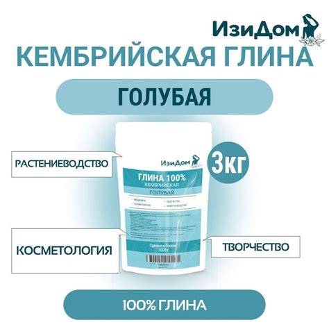 Глина кембрийская голубая 3000 г - купить с доставкой по выгодным ценам ...