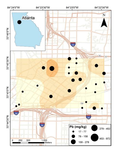 Maps Of Road Dust Pb Concentrations And Interpolated Prediction Values