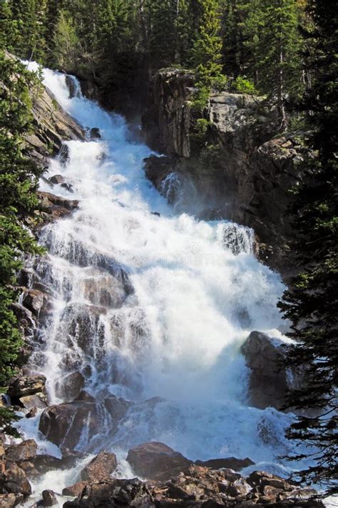 Hidden Falls Grand Teton National Park Wyoming Stock Photo Image Of