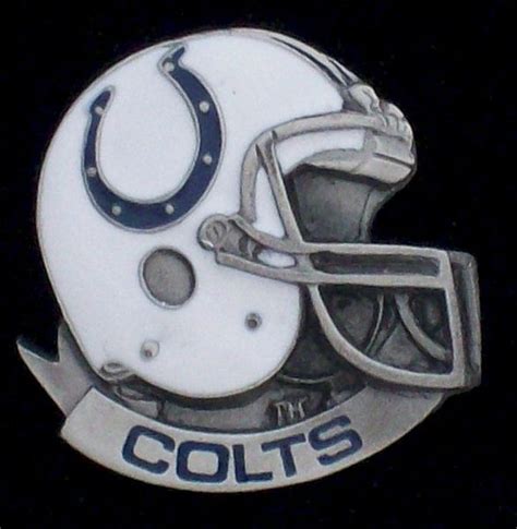 Indianapolis Colts Nfl Pewter Helmet Pin Locomotive Logos