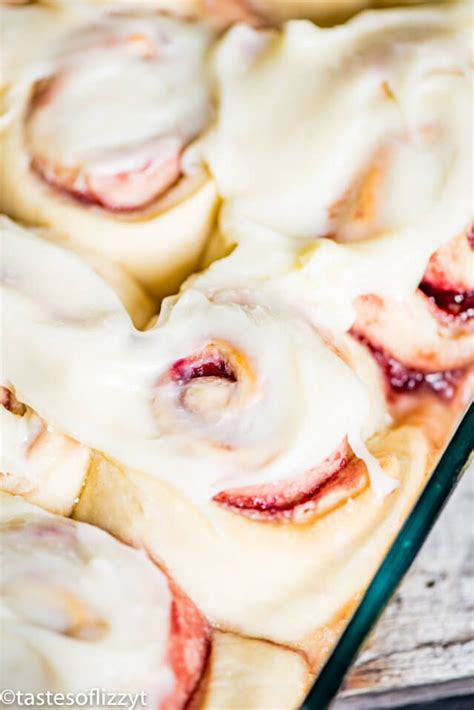 Raspberry Sweet Rolls Recipe With Frosting Tastes Of Lizzy T Recipe