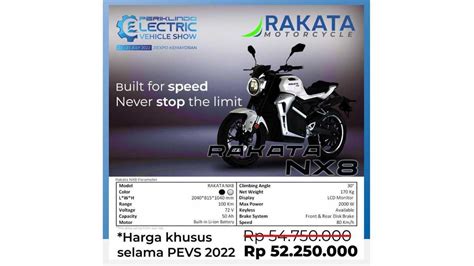 Motor Sport Listrik Lokal Rakata Nx Dibanderol Rp Jutaan