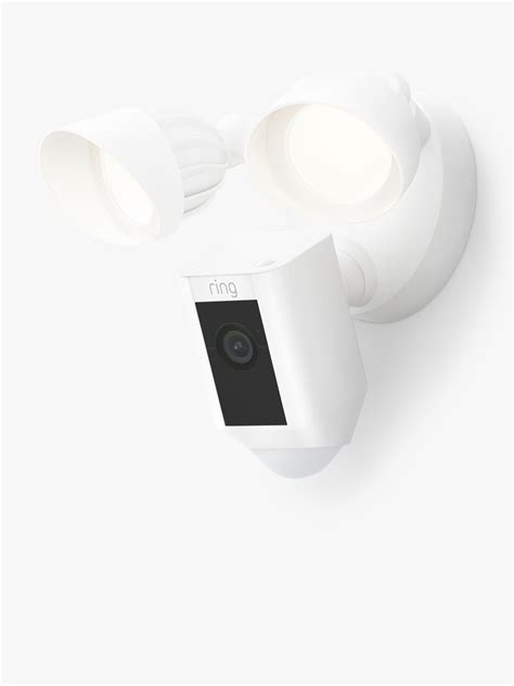 Ring Floodlight Cam Wired Plus Smart Security Camera with Built-in Wi-Fi & Siren Alarm, White