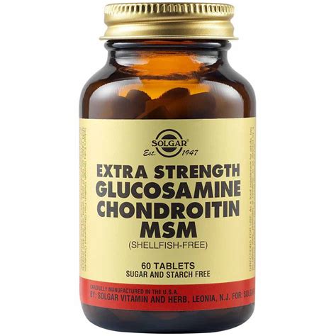 Solgar Extra Strength Glucosamine Chondroitin MSM 60tabs PharmaBest