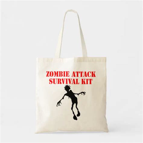 "ZOMBIE ATTACK SURVIVAL KIT" Bag | Zazzle