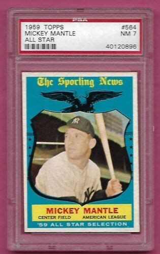 Topps Baseball Mickey Mantle All Star Psa Nm Very Well