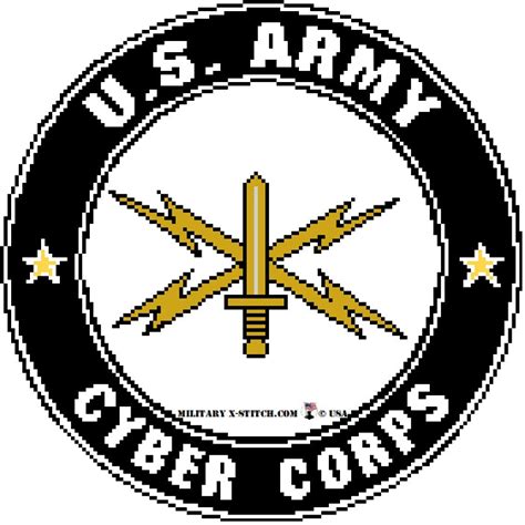 Cyber Corps Us Army Insignia Military Xstitch Com