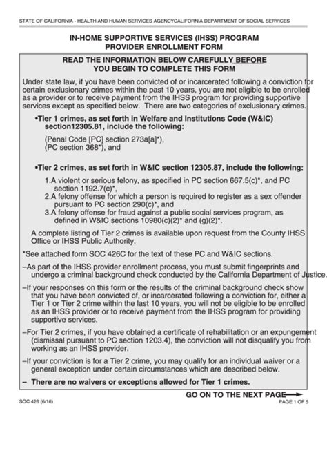 Fillable Form Soc In Home Supportive Services Ihss Program