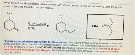 Solved When The Ketone Shown Below Is Treated With Lda