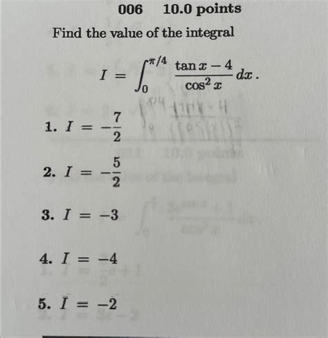 Solved 006100 ﻿pointsfind The Value Of The