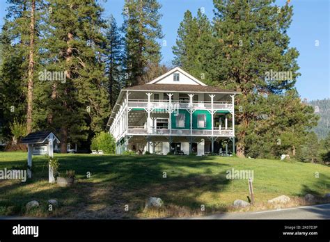 Wawona, USA - May 20, 2022: Wawona hotel putting green in old victorian ...