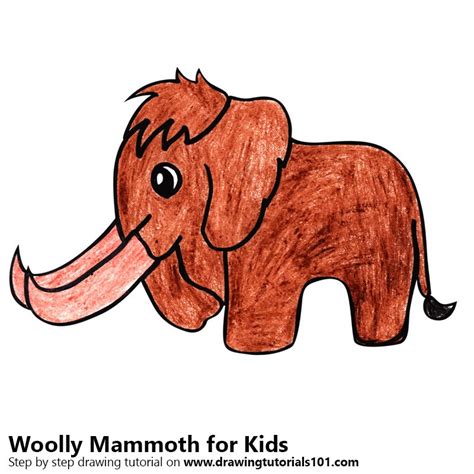 how to draw a woolly mammoth easy