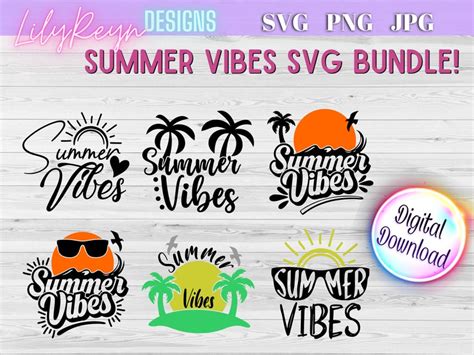 Summer SVG Bundle Summer Svg Beach Svg Summer Design For Shirts