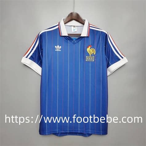 Maillot De Foot Vintage France Coupe Du Monde 1982 Domicile Footbebe