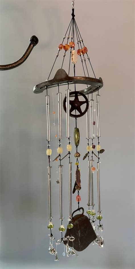 Texas Themed Wind Chime Texas Star Cow Bell Made From Genuine Etsy