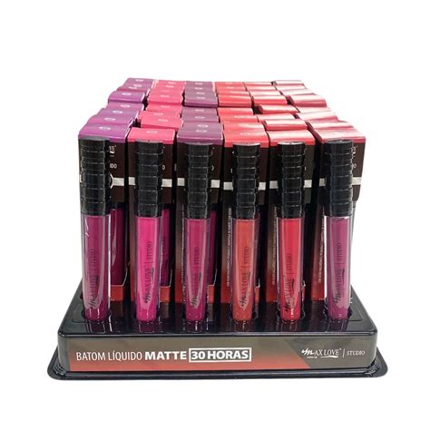 Batom Líquido Matte 30H 606 ao 611 C 48 Unid Max Love Bem Mulher