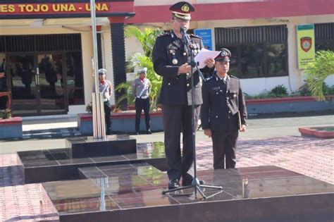 Upacara Harkitnas Tahun Wakapolres Touna Ajak Anggota Bangkit