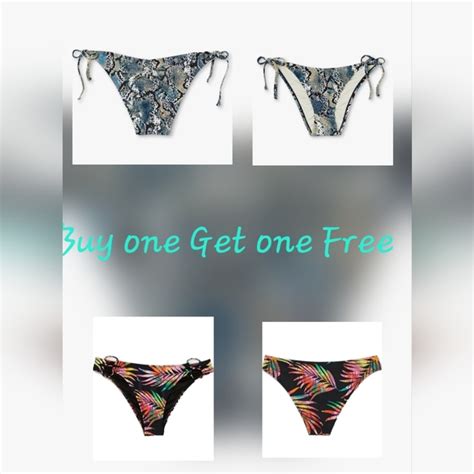 Shade Shore Swim Shade Shore Two Cheeky Bikini Bottoms Snakeskin Tropical Large Nwot